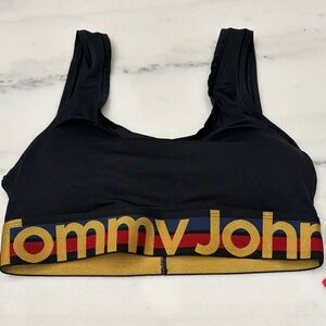 Tommy John small Women's Black Crop Top with Gold Accents New With tag